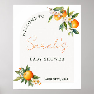 Affiche de bienvenue Baby shower Little Cutie