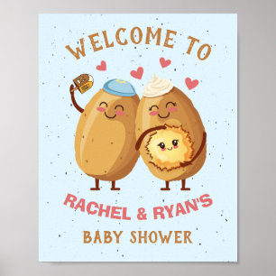 Affiche de bienvenue Baby shower Little Latke