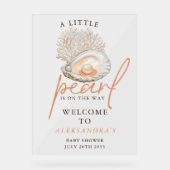 Affiche de bienvenue Baby shower Little Pearl Seas (Recto)