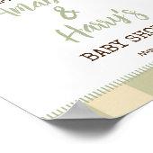 Affiche de bienvenue Baby shower localement cultiv (Coin)