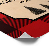 Affiche de bienvenue Baby shower Lumberjack person (Coin)