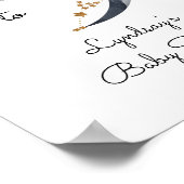 Affiche de bienvenue Baby shower Lune et étoiles (Coin)