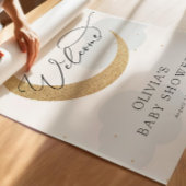 Affiche de bienvenue Baby shower Lune et étoiles