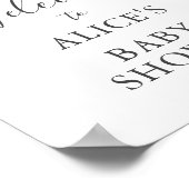 Affiche de bienvenue Baby shower olive (Coin)