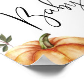 Affiche de bienvenue Baby shower Orange Blue Citro (Coin)