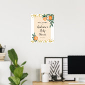 Affiche de bienvenue Baby shower Oranges Twin (Bureau à domicile)