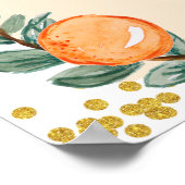 Affiche de bienvenue Baby shower Oranges Twin (Coin)