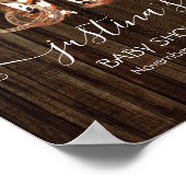 Affiche de bienvenue Baby shower Ouest de Little C (Coin)