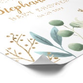 Affiche de bienvenue Baby shower papillon (Coin)