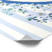 Affiche de bienvenue Baby shower Pastel Blue Strip (Coin)