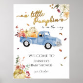 Affiche de bienvenue Baby shower petit Citrouille  (Devant)