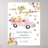 Affiche de bienvenue Baby shower petit Citrouille  (Devant)