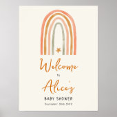 Affiche de bienvenue Baby shower Rainbow Boho (Devant)
