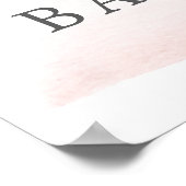 Affiche de bienvenue Baby shower rose éléphant (Coin)