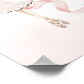 Affiche de bienvenue Baby shower rose Little Balle (Coin)