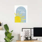 Affiche de bienvenue Baby shower Sun Sunshine Boy (Bureau à domicile)