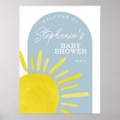Affiche de bienvenue Baby shower Sun Sunshine Boy (Devant)