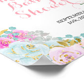 Affiche de bienvenue Baby shower Tea Party (Coin)