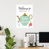 Affiche de bienvenue Baby shower Tea Party (Bureau à domicile)