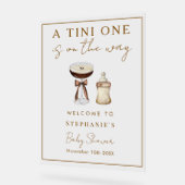 Affiche de bienvenue Baby shower Tini Espresso Mar (Angle)