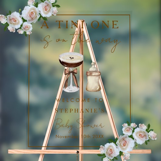 Affiche de bienvenue Baby shower Tini Espresso Mar