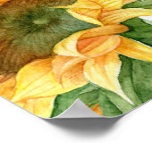 Affiche de bienvenue Baby shower tournesol (Coin)