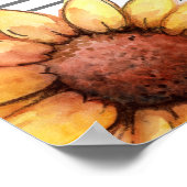 Affiche de bienvenue Baby shower tournesol (Coin)