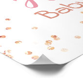 Affiche de bienvenue Baby shower Unicorn rose (Coin)