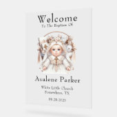 Affiche de bienvenue Baptême de panier d'or pour f (Angle)