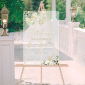 Affiche de bienvenue Bat mitzvah acrylique | Eucal