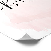 Affiche de bienvenue Bat mitzvah Aquarelle rose x  (Coin)