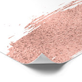 Affiche de bienvenue Bat mitzvah rose Gold Brushst (Coin)