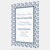 Affiche de bienvenue bébé garçon (Angle)