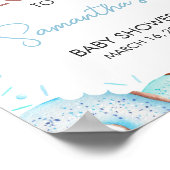 Affiche de bienvenue Bleu Donuts et Diapers (Coin)