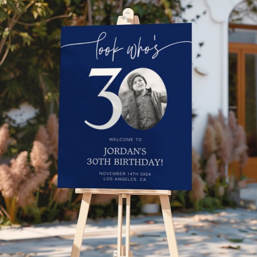 Affiche de bienvenue Blue 30th Birthday | Regardez