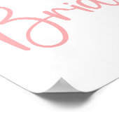 Affiche de bienvenue Blush de brunch nuptiale (Coin)