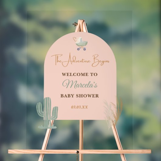 Affiche de bienvenue Boho Blush Rose Boho Boho Boh (Neutre)