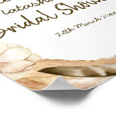 Affiche de bienvenue Boho Party modifiable 8x10 (Coin)