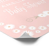 Affiche de bienvenue Boho Rose Baby shower de la m (Coin)