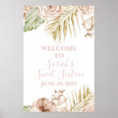 Affiche de bienvenue Boho Sweet 16 (Devant)