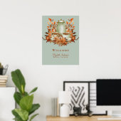 Affiche de bienvenue Boho Terracotta Sage Tea Part (Bureau à domicile)