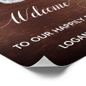 Affiche de bienvenue Bourgogne Rose rose Floral Ma (Coin)