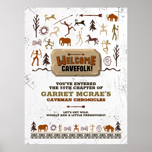 Affiche de bienvenue Caveman Chronicles (Devant)