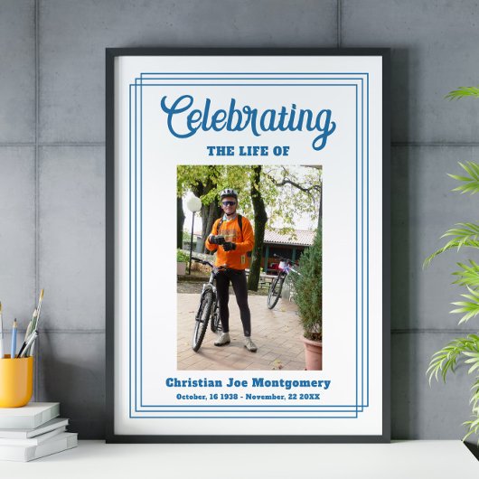 Affiche de bienvenue Célébration de la vie Obsèque
