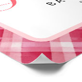 Affiche de bienvenue cerise Baby shower avec En vi (Coin)