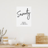 Affiche de bienvenue Chic Soixante-dix-septième an (Cuisine)