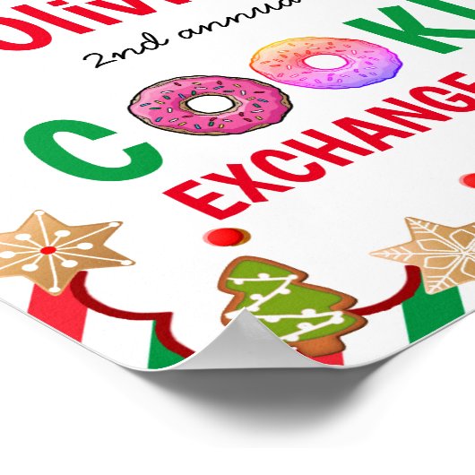 Affiche de bienvenue Christmas Cookie Exchange (Coin)