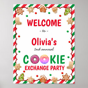 Affiche de bienvenue Christmas Cookie Exchange