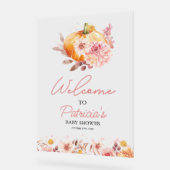 Affiche de bienvenue citrouille Baby shower d'auto (Angle)