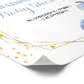 Affiche de bienvenue Citrouille bleu automne Baby (Coin)